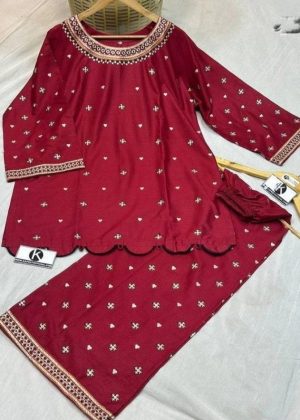 Lawn-3PC Embroidered Shirt with Digital Printed Chiffon Dupatta-5104